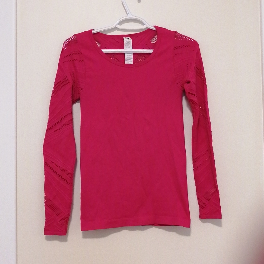 Fabletics seamless pink long sleeve